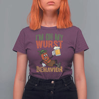 Funny I Am On My Wurst Behavior T Shirt For Women German Oktoberfest Sausage - Wonder Print Shop