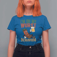 Funny I Am On My Wurst Behavior T Shirt For Women German Oktoberfest Sausage - Wonder Print Shop