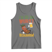 Funny I Am On My Wurst Behavior Tank Top German Oktoberfest Sausage - Wonder Print Shop