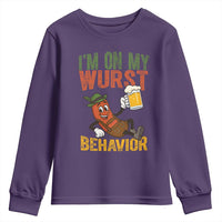 Funny I Am On My Wurst Behavior Youth Sweatshirt German Oktoberfest Sausage - Wonder Print Shop