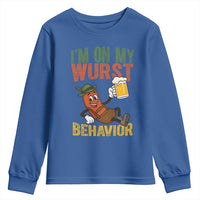Funny I Am On My Wurst Behavior Youth Sweatshirt German Oktoberfest Sausage - Wonder Print Shop