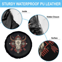 Native American Longhorn Bull Skull Tribal Arrows Spare Tire Cover - Wonder Print Shop