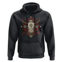 Native American Longhorn Bull Skull Tribal Arrows Hoodie - Wonder Print Shop