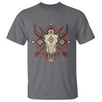 Native American Longhorn Bull Skull Tribal Arrows T Shirt - Wonder Print Shop