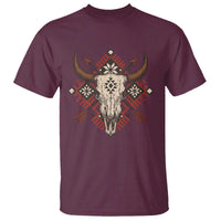 Native American Longhorn Bull Skull Tribal Arrows T Shirt - Wonder Print Shop