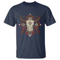 Native American Longhorn Bull Skull Tribal Arrows T Shirt - Wonder Print Shop