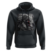 Native American Indian Chief Skull Headdress Crow Hoodie - Wonder Print Shop