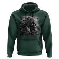 Native American Indian Chief Skull Headdress Crow Hoodie - Wonder Print Shop