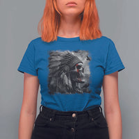 Native American Indian Chief Skull Headdress Crow T Shirt For Women - Wonder Print Shop