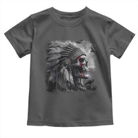 Native American Indian Chief Skull Headdress Crow Toddler T Shirt - Wonder Print Shop