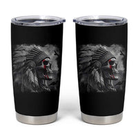 Native American Indian Chief Skull Headdress Crow Tumbler Cup - Wonder Print Shop