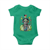 Funny Sitting Bull 90s Nostalgia Pop Art Baby Onesie Retro Native American Chief - Wonder Print Shop