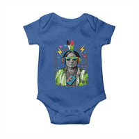 Funny Sitting Bull 90s Nostalgia Pop Art Baby Onesie Retro Native American Chief - Wonder Print Shop
