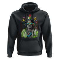 Funny Sitting Bull 90s Nostalgia Pop Art Hoodie Retro Native American Chief - Wonder Print Shop