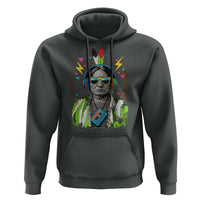 Funny Sitting Bull 90s Nostalgia Pop Art Hoodie Retro Native American Chief - Wonder Print Shop