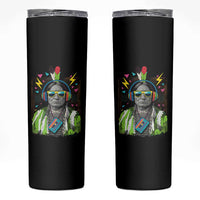 Funny Sitting Bull 90s Nostalgia Pop Art Skinny Tumbler Retro Native American Chief - Wonder Print Shop