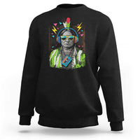 Funny Sitting Bull 90s Nostalgia Pop Art Sweatshirt Retro Native American Chief - Wonder Print Shop