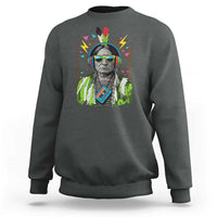 Funny Sitting Bull 90s Nostalgia Pop Art Sweatshirt Retro Native American Chief - Wonder Print Shop