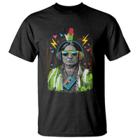 Funny Sitting Bull 90s Nostalgia Pop Art T Shirt Retro Native American Chief - Wonder Print Shop