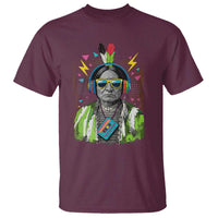 Funny Sitting Bull 90s Nostalgia Pop Art T Shirt Retro Native American Chief - Wonder Print Shop