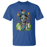 Funny Sitting Bull 90s Nostalgia Pop Art T Shirt Retro Native American Chief - Wonder Print Shop