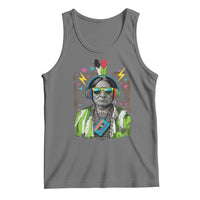 Funny Sitting Bull 90s Nostalgia Pop Art Tank Top Retro Native American Chief - Wonder Print Shop