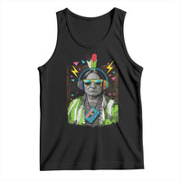 Funny Sitting Bull 90s Nostalgia Pop Art Tank Top Retro Native American Chief - Wonder Print Shop