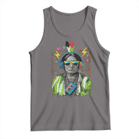 Funny Sitting Bull 90s Nostalgia Pop Art Tank Top Retro Native American Chief - Wonder Print Shop