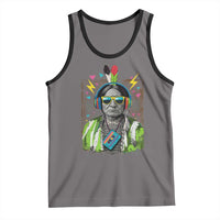 Funny Sitting Bull 90s Nostalgia Pop Art Tank Top Retro Native American Chief - Wonder Print Shop