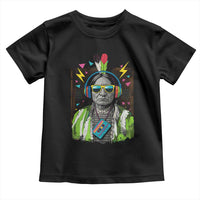 Funny Sitting Bull 90s Nostalgia Pop Art Toddler T Shirt Retro Native American Chief - Wonder Print Shop