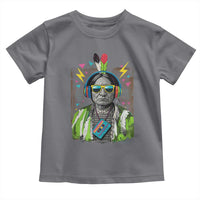 Funny Sitting Bull 90s Nostalgia Pop Art Toddler T Shirt Retro Native American Chief - Wonder Print Shop