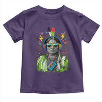 Funny Sitting Bull 90s Nostalgia Pop Art Toddler T Shirt Retro Native American Chief - Wonder Print Shop