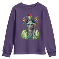 Funny Sitting Bull 90s Nostalgia Pop Art Youth Sweatshirt Retro Native American Chief - Wonder Print Shop