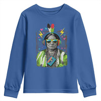 Funny Sitting Bull 90s Nostalgia Pop Art Youth Sweatshirt Retro Native American Chief - Wonder Print Shop
