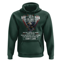 I Am Navy Veteran Hoodie I Served I Sacrificed I have Anger Issues Bald Eagle USA Flag - Wonder Print Shop