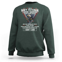 I Am Navy Veteran Sweatshirt I Served I Sacrificed I have Anger Issues Bald Eagle USA Flag - Wonder Print Shop