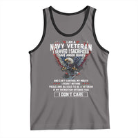I Am Navy Veteran Tank Top I Served I Sacrificed I have Anger Issues Bald Eagle USA Flag - Wonder Print Shop