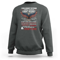 I Am A Grumpy Veteran I Served I Sacrificed I Dont Regret Sweatshirt American Flag Bald Eagle - Wonder Print Shop