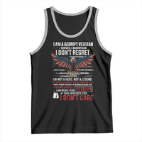 I Am A Grumpy Veteran I Served I Sacrificed I Dont Regret Tank Top American Flag Bald Eagle - Wonder Print Shop