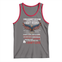 I Am A Grumpy Veteran I Served I Sacrificed I Dont Regret Tank Top American Flag Bald Eagle - Wonder Print Shop