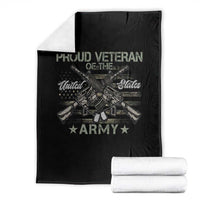 Proud Veteran Of The United States Army Throw Blanket USA Flag Camouflage - Wonder Print Shop