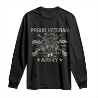 Proud Veteran Of The United States Army Long Sleeve Shirt USA Flag Camouflage - Wonder Print Shop