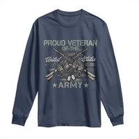 Proud Veteran Of The United States Army Long Sleeve Shirt USA Flag Camouflage - Wonder Print Shop