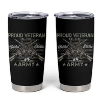 Proud Veteran Of The United States Army Tumbler Cup USA Flag Camouflage - Wonder Print Shop