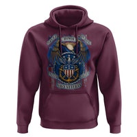 US Navy Veteran Service Honor Sacrifice Hoodie Vintage Bald Eagle American Flag Anchor - Wonder Print Shop