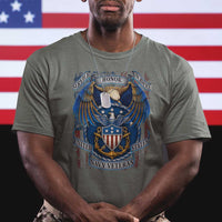 US Navy Veteran Service Honor Sacrifice T Shirt Vintage Bald Eagle American Flag Anchor - Wonder Print Shop