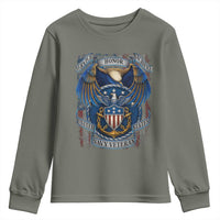US Navy Veteran Service Honor Sacrifice Youth Sweatshirt Vintage Bald Eagle American Flag Anchor - Wonder Print Shop