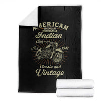 American Legendary Motorcycle Indian Chief Throw Blanket Classic And Vintage Bikers Club - Wonder Print Shop