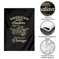 American Legendary Motorcycle Indian Chief Garden Flag Classic And Vintage Bikers Club - Wonder Print Shop