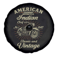 American Legendary Motorcycle Indian Chief Spare Tire Cover Classic And Vintage Bikers Club - Wonder Print Shop